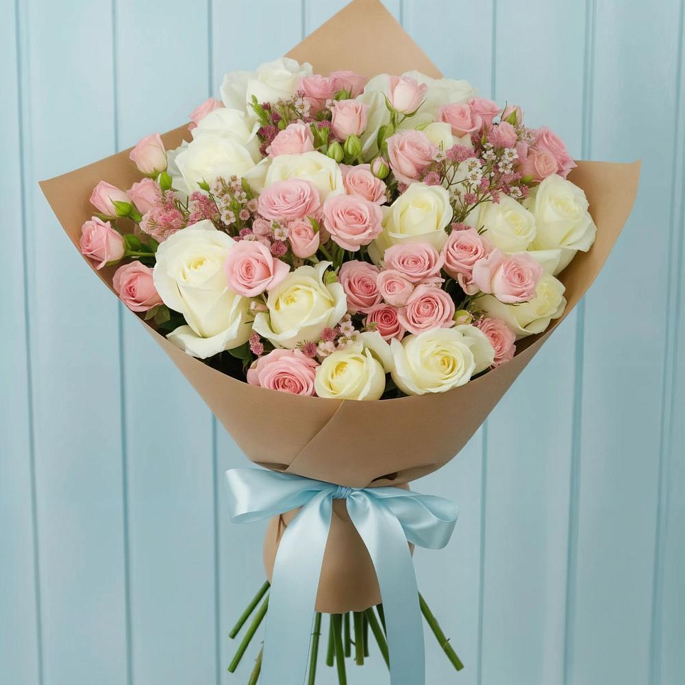 Букет цветов из: Розы в Строителе Тамбовской области