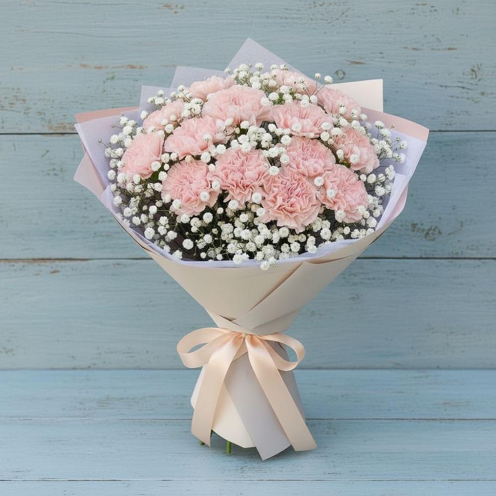 Букет цветов из: Гвоздики в Строителе Тамбовской области