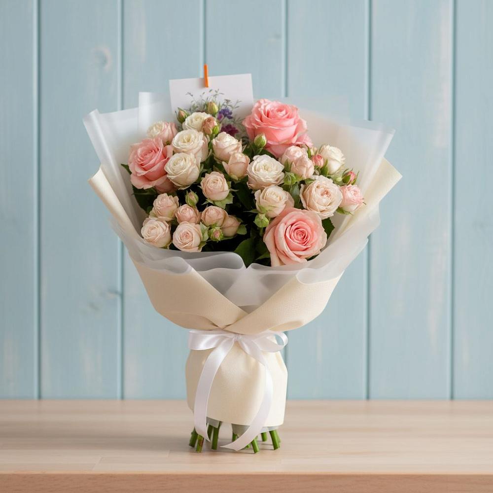 Букет цветов из: Розы в Строителе Тамбовской области