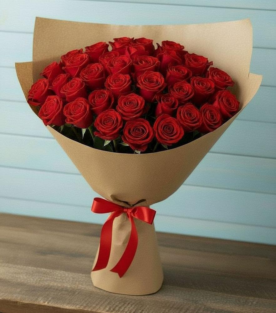 Букет Красные розы Милано в Строителе Тамбовской области