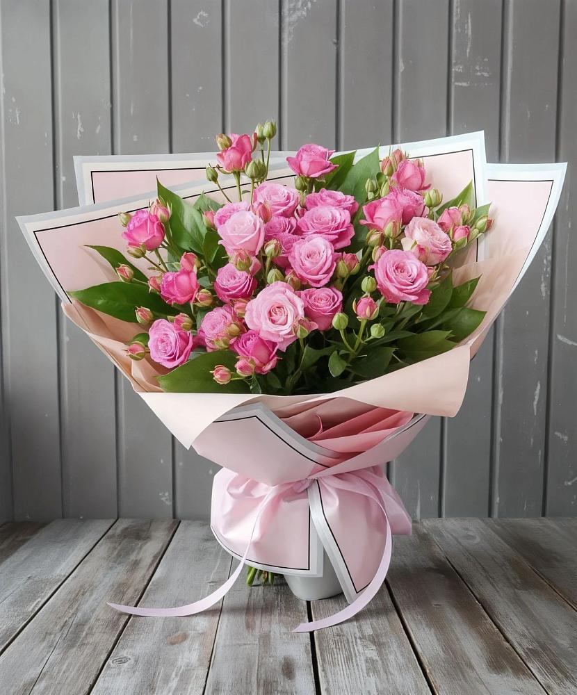 Букет Розовый кустик в Строителе Тамбовской области