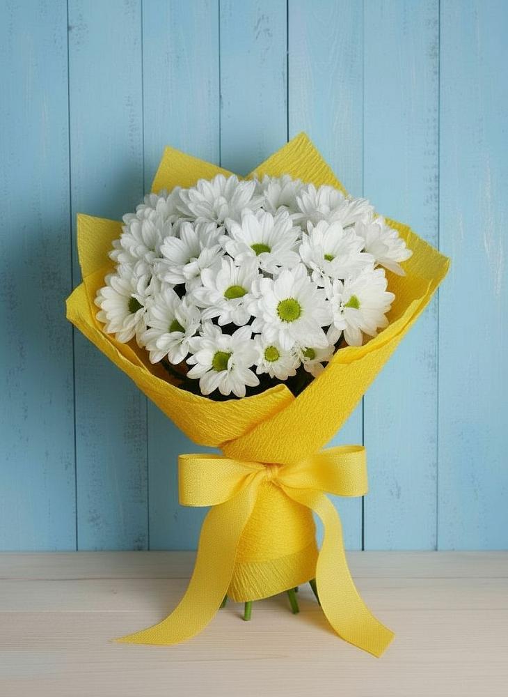 Букет цветов из: Хризантемы в Строителе Тамбовской области