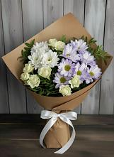 Букет цветов из:  Хризантемы и Розы #REPLACE_PRED# Строителе Тамбовской области