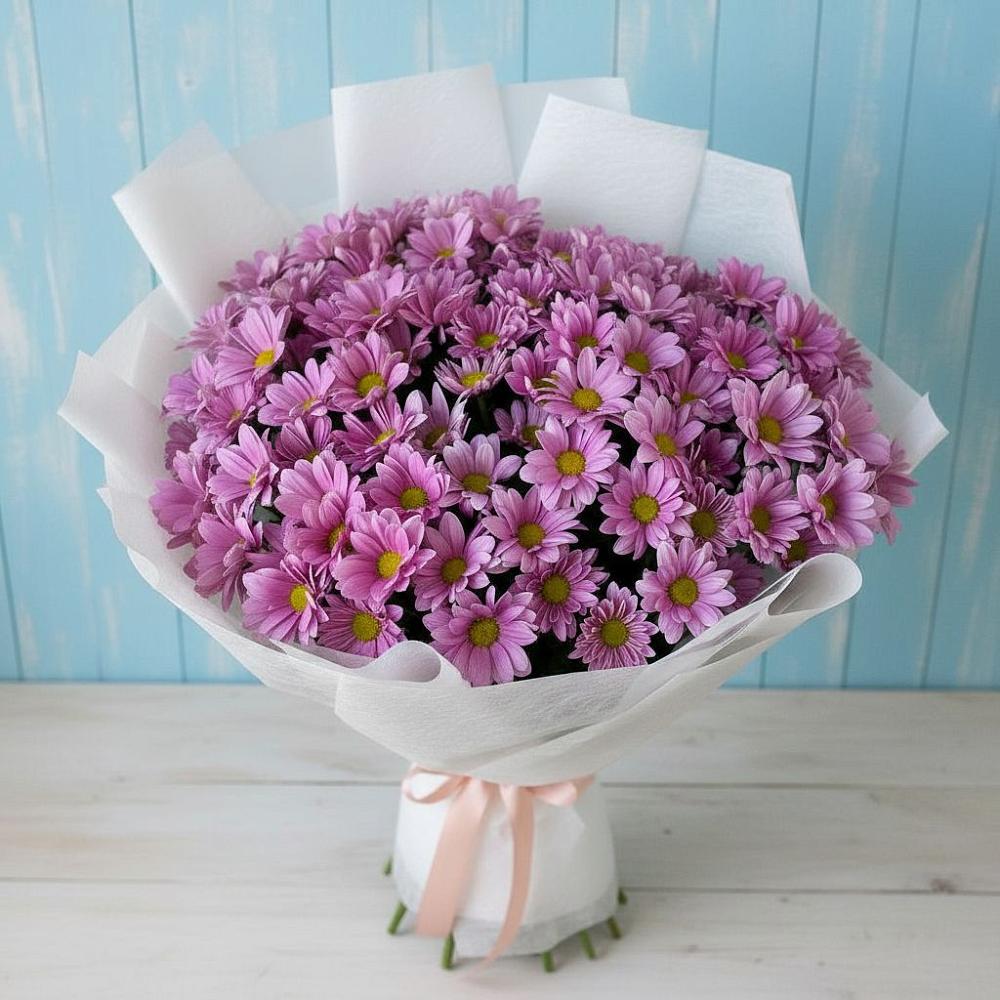 Букет цветов из: Хризантемы в Строителе Тамбовской области