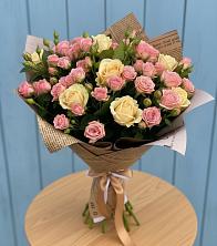 Букет цветов из:  Розы в Строителе Тамбовской области