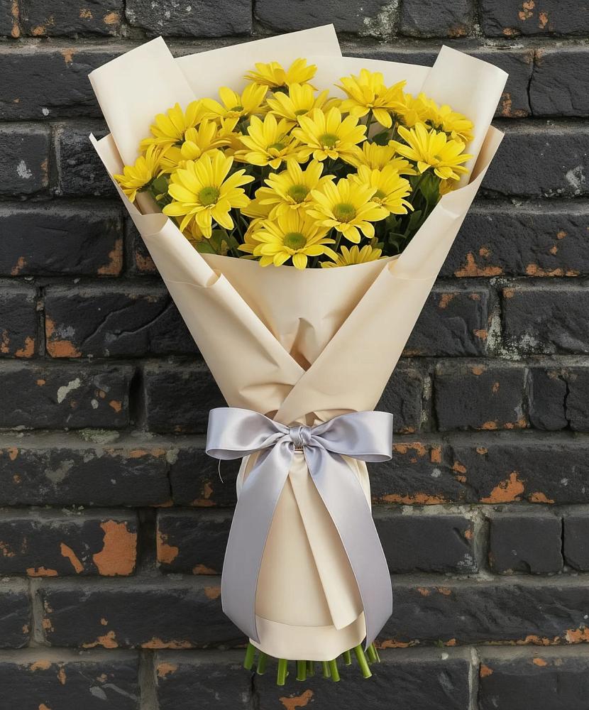 Букет цветов из: Хризантемы в Строителе Тамбовской области