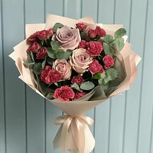Букет цветов из:  Гвоздики и Розы в Строителе Тамбовской области