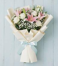 Букет цветов из:  Лилии в Строителе Тамбовской области