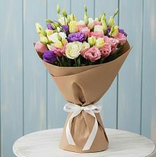 Букет цветов из:  Лизиантусы в Строителе Тамбовской области